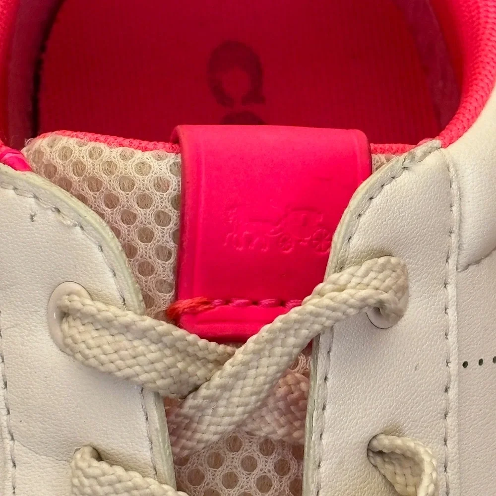 COACH G5040 Lowline Low Top Sneaker Womens Size 9 White Hot Pink‎ Leather Casual - Picture 4 of 13